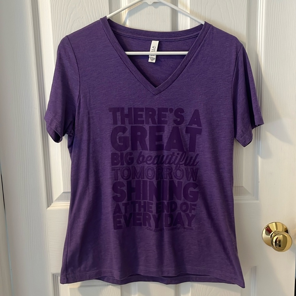 Disney small shop tee. Womens v-neck. Size M